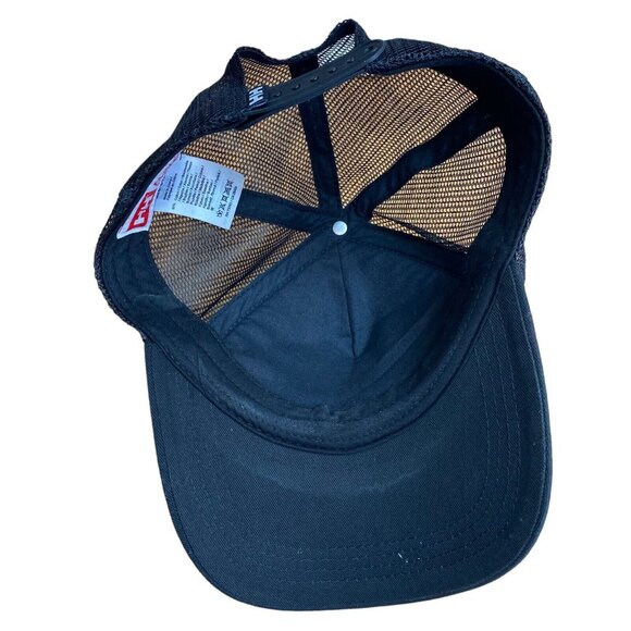Helly Hansen Trucker Hat Cap One Size Mesh Back Patch Logo Black - Picture 5 of 6